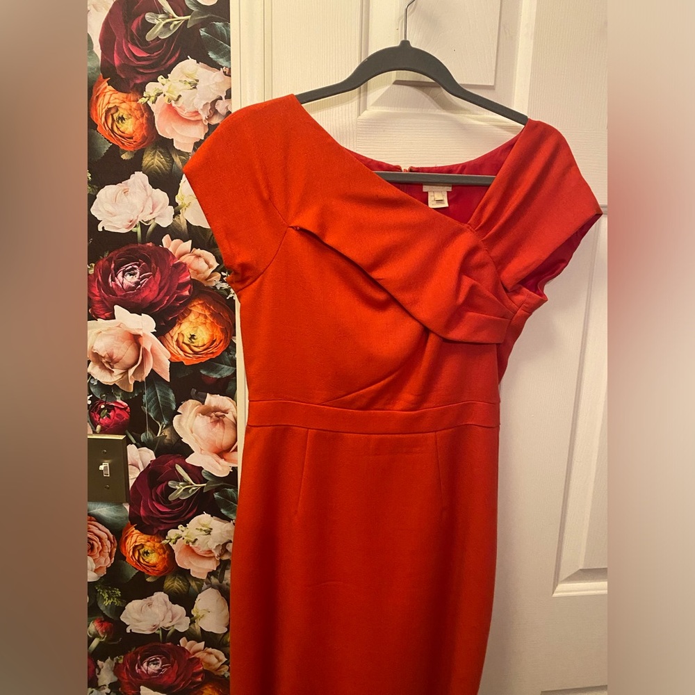 JCrew burnt Orange cocktail dress